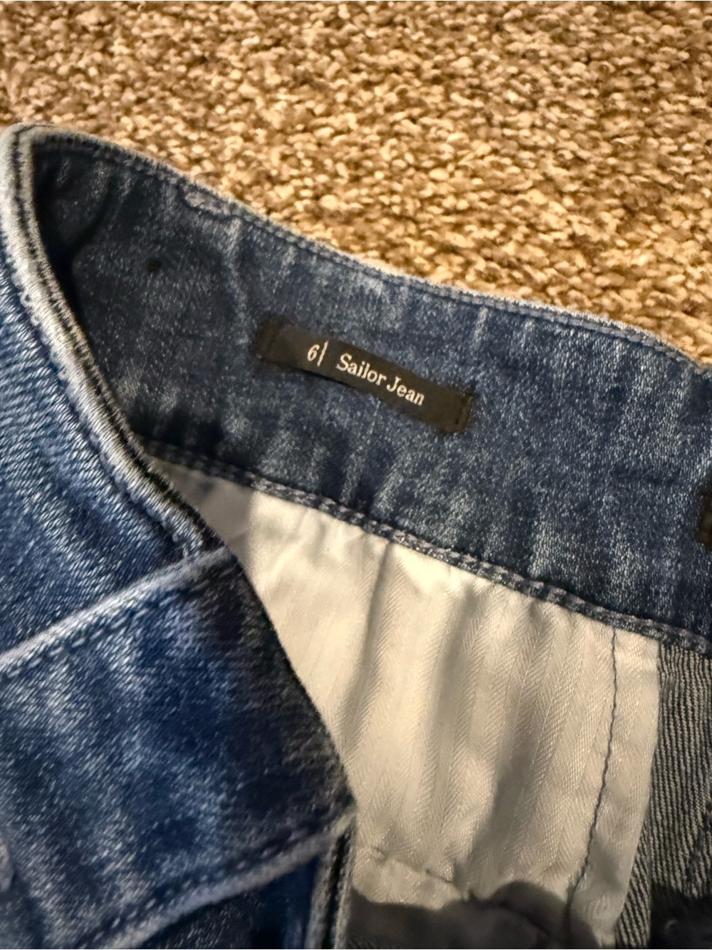 Talbots Medium Blue High-Rise Button-Front Ankle Jeans - Picture 4 of 7